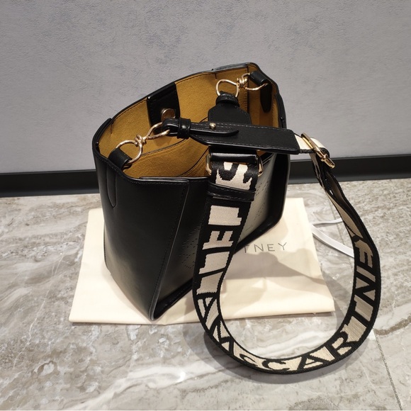 New Stella McCartney Logo CrossbodyBag Black - Picture 2 of 9